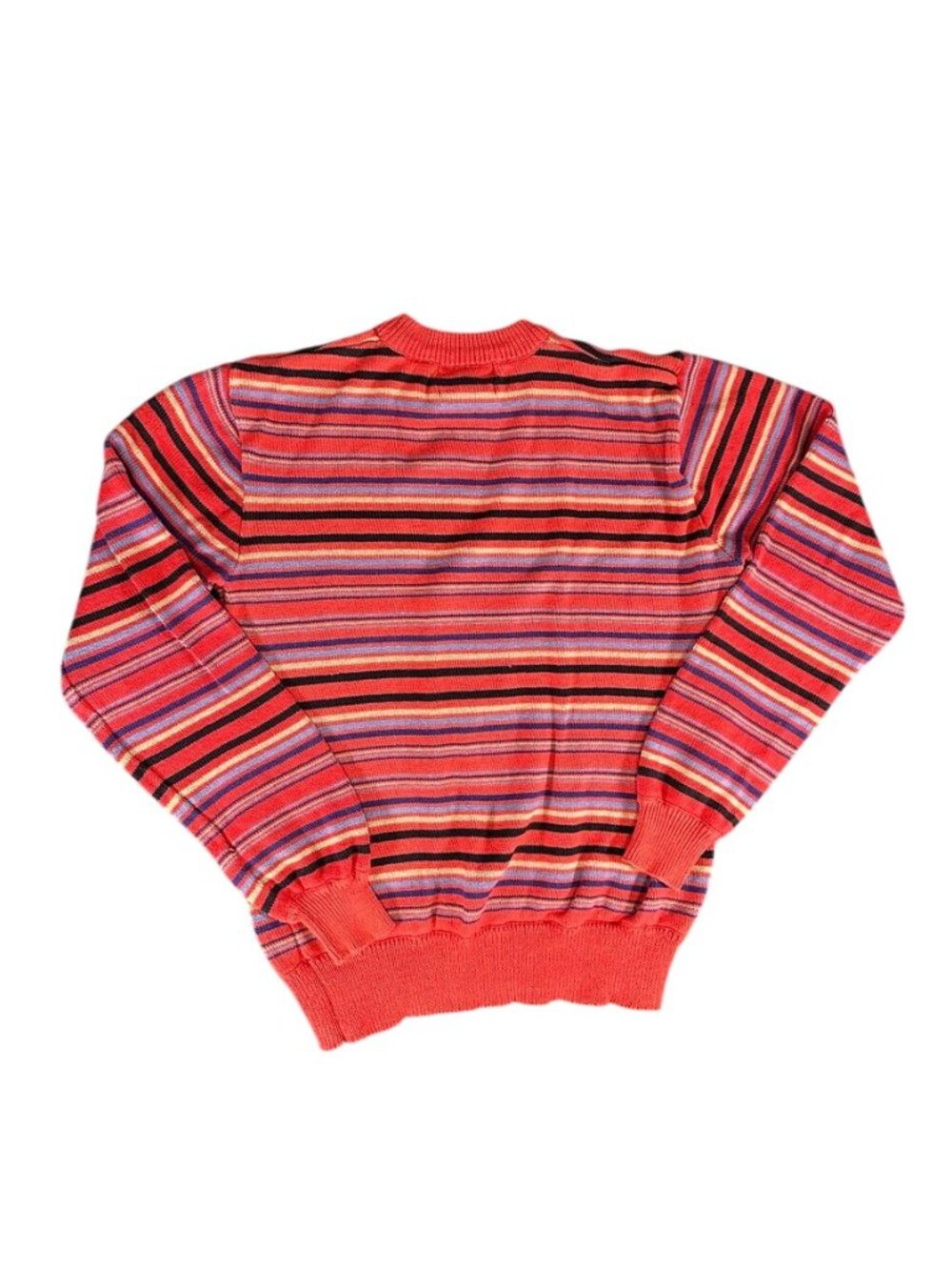 Vintage 80s YVES SAINT LAURENT Pour Homme Striped Cotton Sweater Mens LARGE - Picture 3 of 7